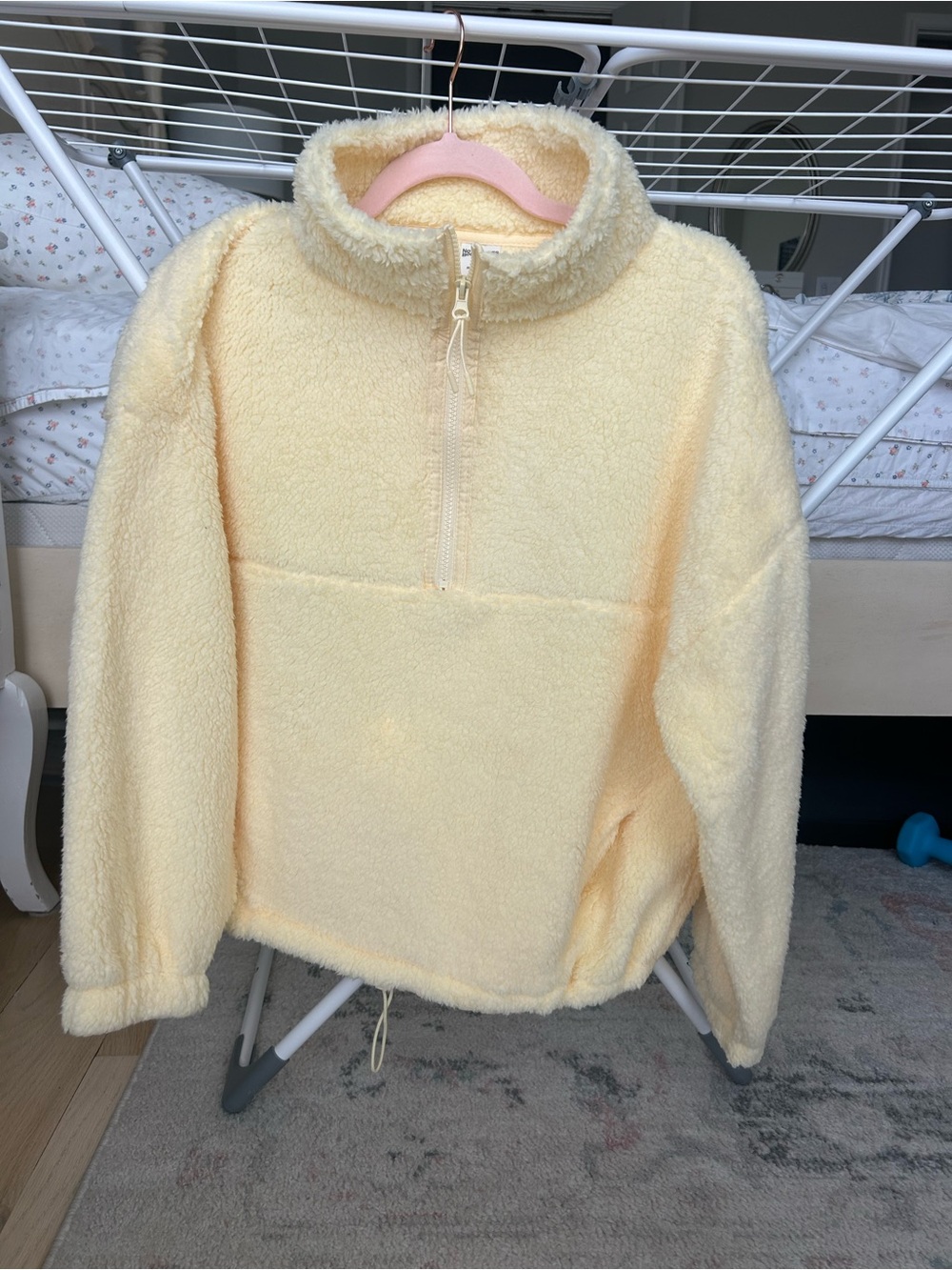 No Boundaries Yellow Sherpa Half-Zip turtleneck Pullover